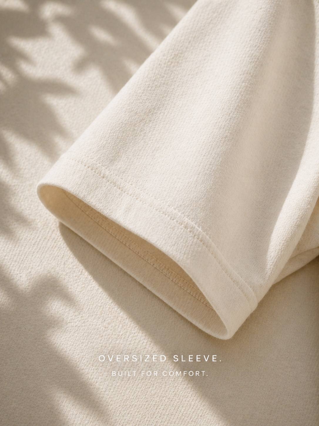 Off-white Oversized T-Shirt for Men | 240 GSM Heavyweight Cotton | Relaxed Fit Streetwear | JOHA