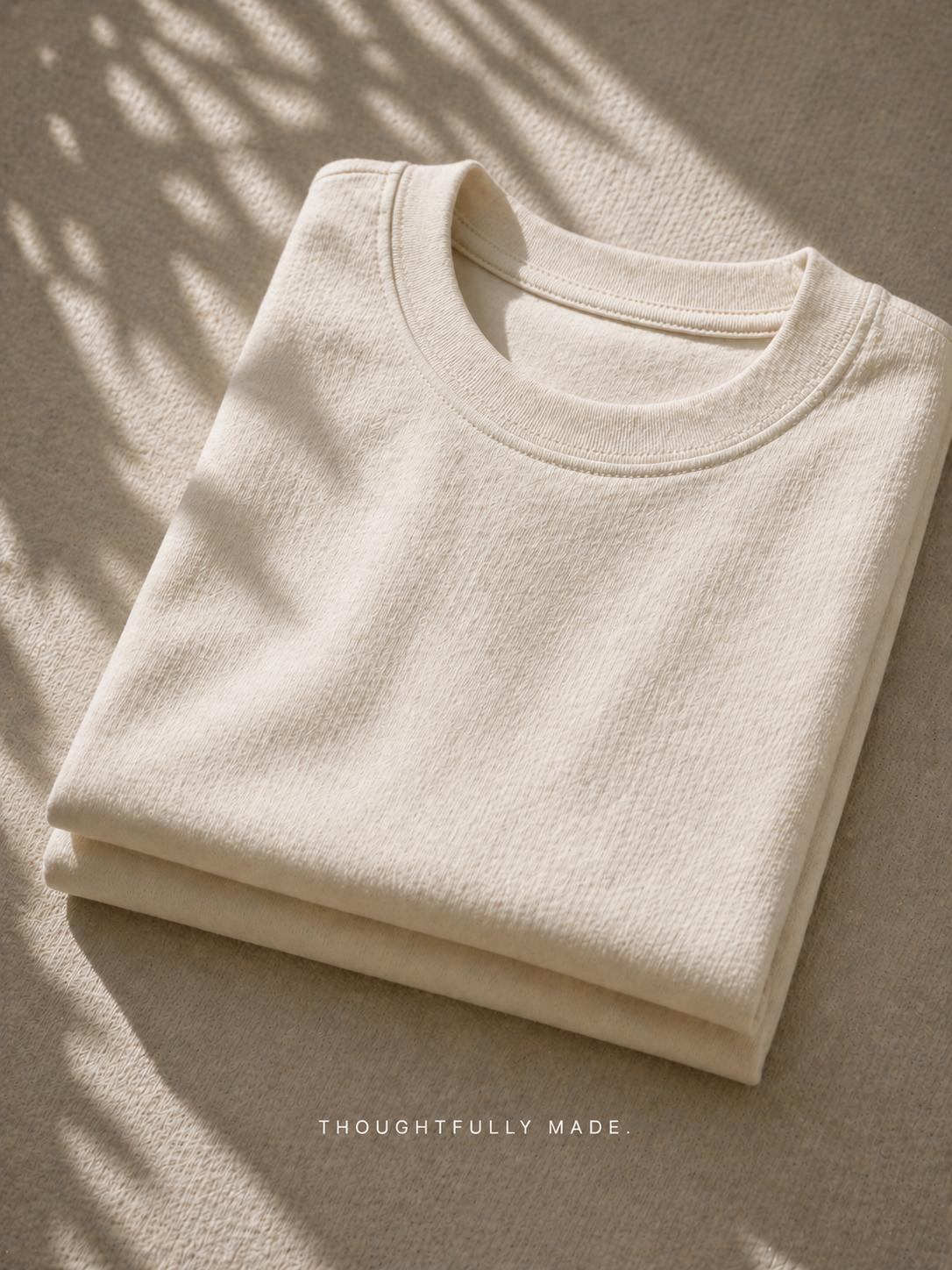 Off-white Oversized T-Shirt for Men | 240 GSM Heavyweight Cotton | Relaxed Fit Streetwear | JOHA
