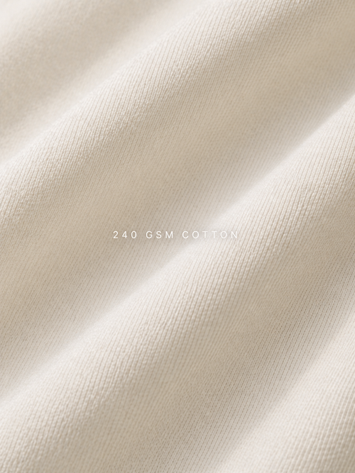 Off-white Oversized T-Shirt for Men | 240 GSM Heavyweight Cotton | Relaxed Fit Streetwear | JOHA